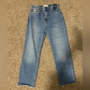 “The Ankle Straight Ultra High Rise” from Abercrombie and Fitch